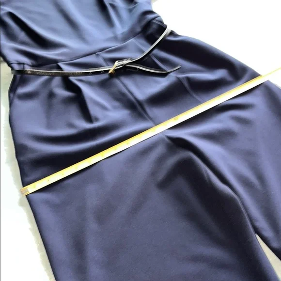 Calvin Klein Blue Jumpsuit With Belt Dress Size 8 - Picture 8 of 15